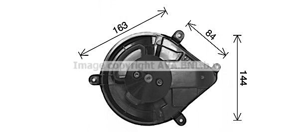 Моторчик вентилятора печки AVA QUALITY COOLING V4O3 1HV PE8420 4045385231997 1424252551 изображение 0