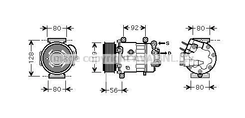 Компрессор кондиционера AVA QUALITY COOLING 1440654518 PEAK320 HV RXGL0 изображение 0