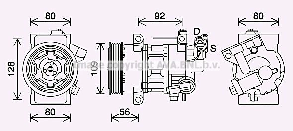 Компрессор кондиционера AVA QUALITY COOLING PEAK418 1440654521 L1P C2I изображение 0