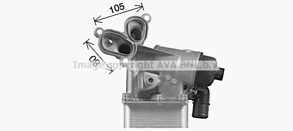 Масляный радиатор двигателя AVA QUALITY COOLING RT3631H 498 O6R3 1440654535 изображение 0