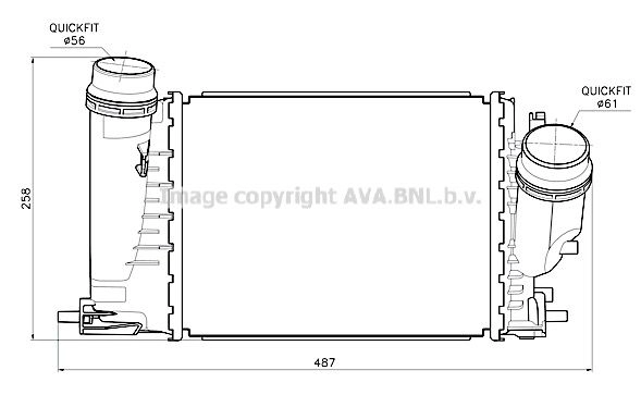 Интеркулер AVA QUALITY COOLING 1440654545 RT4684 1SFK P