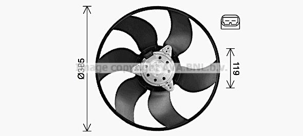 Вентилятор радиатора AVA QUALITY COOLING 2F FPZ6D RT7674 1440654552