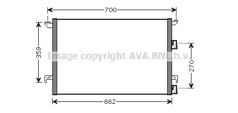 Радиатор кондиционера AVA QUALITY COOLING WYP RBE 6223790 4045385061716 SBA5058