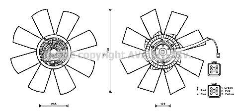 Вентилятор радиатора AVA QUALITY COOLING 4045385193653 1425127255 SCC042 TJG WQ
