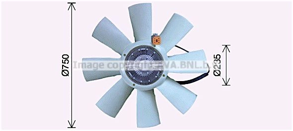 Вентилятор радиатора AVA QUALITY COOLING E6R QK 1424819467 4045385233687 SCF070 изображение 0