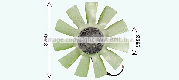 Вентилятор радиатора AVA QUALITY COOLING 1440654601 S0SC EX9 SCF087 изображение 0