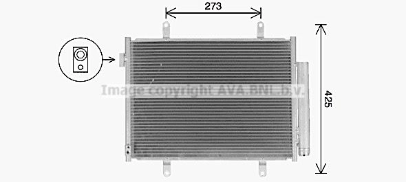 Радиатор кондиционера AVA QUALITY COOLING 1440654610 SZ5155D TH69 P4 изображение 0
