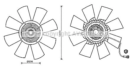 Вентилятор радиатора AVA QUALITY COOLING 4045385187188 1424668235 VLF067 1F6 YE изображение 0