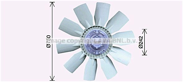 Вентилятор радиатора AVA QUALITY COOLING 1424668243 VLF098 4045385231300 HIV 08XM изображение 0
