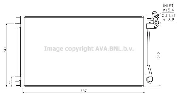 Радиатор кондиционера AVA QUALITY COOLING VN5440D 1440654734 BO XP2ZH изображение 0