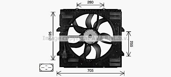 Вентилятор радиатора AVA QUALITY COOLING YJ18 5 VN7552 1440654749 изображение 0