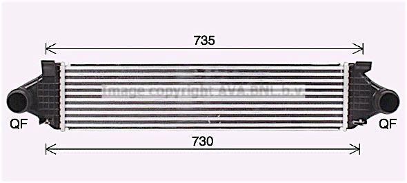 Интеркулер AVA QUALITY COOLING VO4297 4045385234455 1424888730 8QX QKJB изображение 0