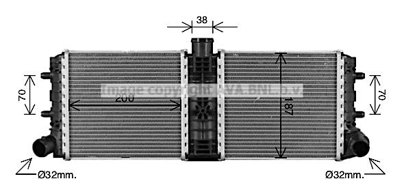 Радиатор охлаждения двигателя AVA QUALITY COOLING 1440654781 AI2430 MY19QX U