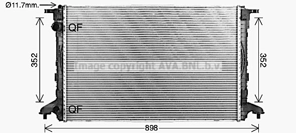 Радиатор охлаждения двигателя AVA QUALITY COOLING AI2444 1440654785 QLN QR