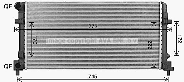 Радиатор охлаждения двигателя AVA QUALITY COOLING 1440654787 Q EYZU AI2450