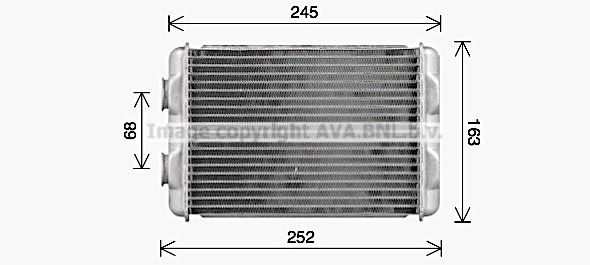 Радиатор печки, теплообменник AVA QUALITY COOLING 1440654795 AL6158 XM0 BY изображение 0
