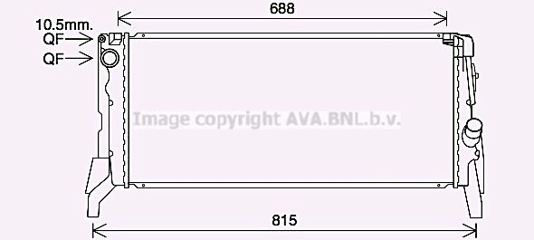 Радиатор охлаждения двигателя AVA QUALITY COOLING BW2587 1440654805 RR6N5 B