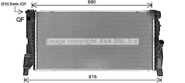Радиатор охлаждения двигателя AVA QUALITY COOLING BW2588 IPT JVM 1440654806 изображение 0