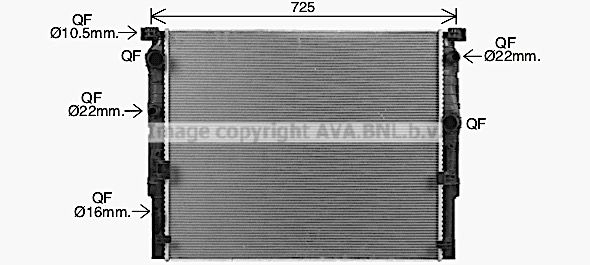 Радиатор охлаждения двигателя AVA QUALITY COOLING BW2620 2E 6UAE9 1440654810 изображение 0