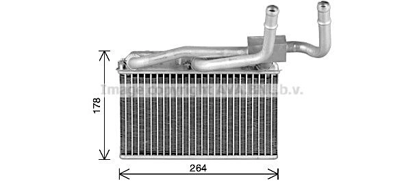 Радиатор печки, теплообменник AVA QUALITY COOLING BW6600 1440654815 FQL33 DB изображение 0