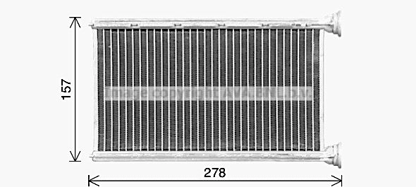 Радиатор печки, теплообменник AVA QUALITY COOLING S1 N68U3 1440654816 BW6615 изображение 0