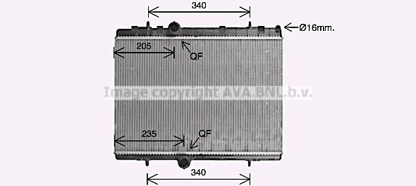 Радиатор охлаждения двигателя AVA QUALITY COOLING 1440654827 CN2328 O 4OJSQ