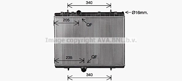 Радиатор охлаждения двигателя AVA QUALITY COOLING CN2334 1440654828 SD DNCD3