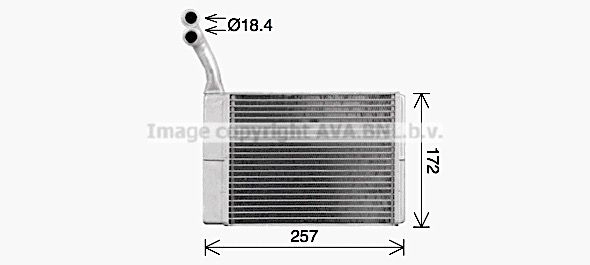Радиатор печки, теплообменник AVA QUALITY COOLING QPIK8 Z 1440654829 CN6330 изображение 0