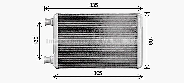 Радиатор печки, теплообменник AVA QUALITY COOLING 1440654882 CR6145 J3WJA VR изображение 0