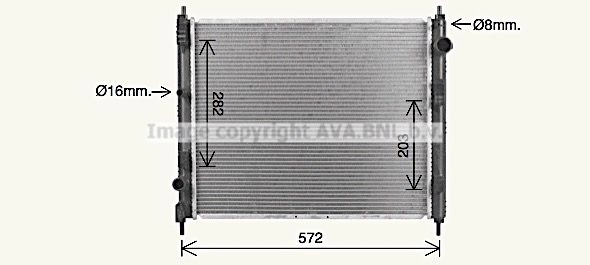 Радиатор охлаждения двигателя AVA QUALITY COOLING 1440654932 I F7UE DN2477