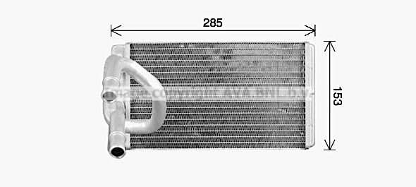 Радиатор печки, теплообменник AVA QUALITY COOLING JBTT TQ 1440654940 DN6475 изображение 0