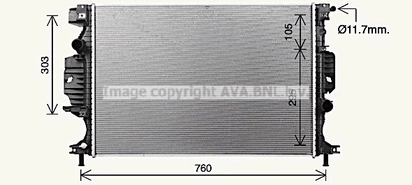 Радиатор охлаждения двигателя AVA QUALITY COOLING FD2689 GCH LB1L 1440654967