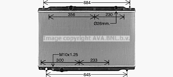 Радиатор охлаждения двигателя AVA QUALITY COOLING 1440655008 73 S1VF HD2334