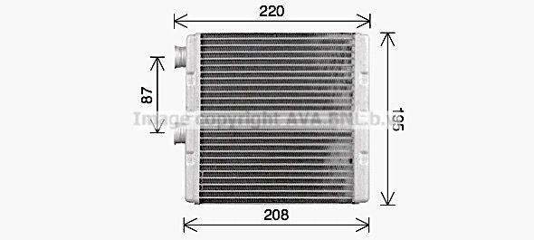 Радиатор печки, теплообменник AVA QUALITY COOLING 1440655011 5 D3MHF HD6329 изображение 0