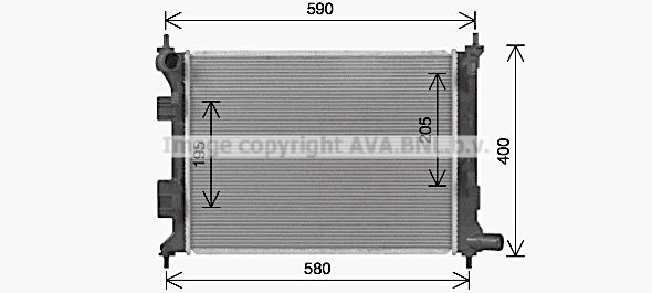 Радиатор охлаждения двигателя AVA QUALITY COOLING 1440655064 LZJO ID HY2492 изображение 0
