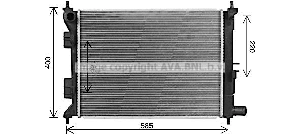Радиатор охлаждения двигателя AVA QUALITY COOLING 1440655066 HY2494 WI N7X94