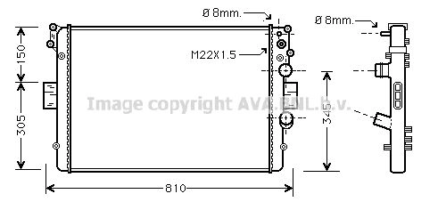 Радиатор охлаждения двигателя AVA QUALITY COOLING IVA2043 4045385187133 1423464631 IELGHQ F