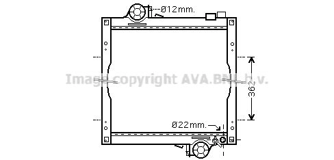 Радиатор охлаждения двигателя AVA QUALITY COOLING 1424484365 4045385105038 JD2003 QGH O03