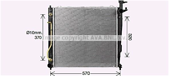 Радиатор охлаждения двигателя AVA QUALITY COOLING 4045385235223 KA2304 GYDF 8T 1424484382