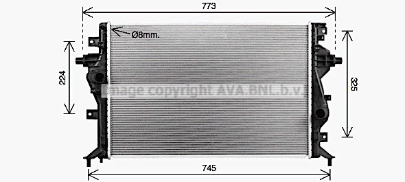 Радиатор охлаждения двигателя AVA QUALITY COOLING KA2331 1440655142 CMDH M изображение 0