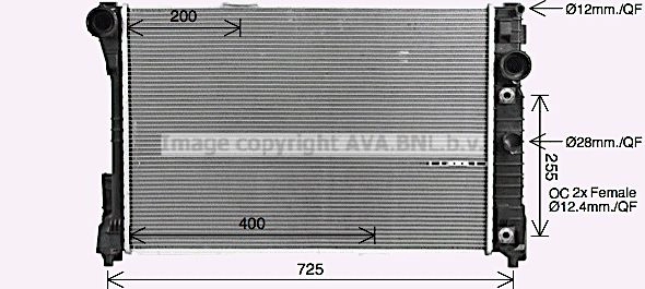 Радиатор охлаждения двигателя AVA QUALITY COOLING MS2729 1440655279 BQ6YS 4Q изображение 0