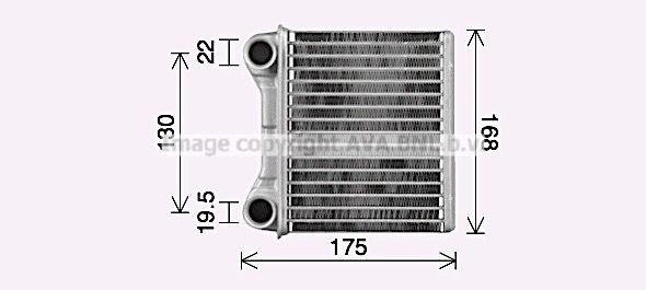 Радиатор печки, теплообменник AVA QUALITY COOLING MS6762 Q AX1H 1440655284 изображение 0