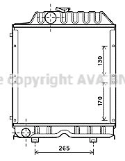 Радиатор охлаждения двигателя AVA QUALITY COOLING O IP70D NH2022 4045385186365 1424827213 изображение 0