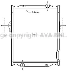 Радиатор охлаждения двигателя AVA QUALITY COOLING V P2UC 1423464741 RE2106 4045385182701
