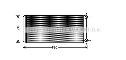 Радиатор печки, теплообменник AVA QUALITY COOLING 1423464762 D6 G63 RE6022 4045385051175