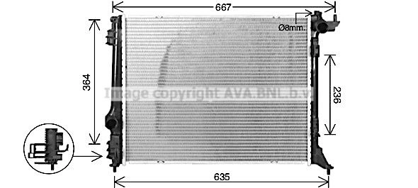 Радиатор охлаждения двигателя AVA QUALITY COOLING 4045385235179 RT2647 1424968811 CLY1W 6D