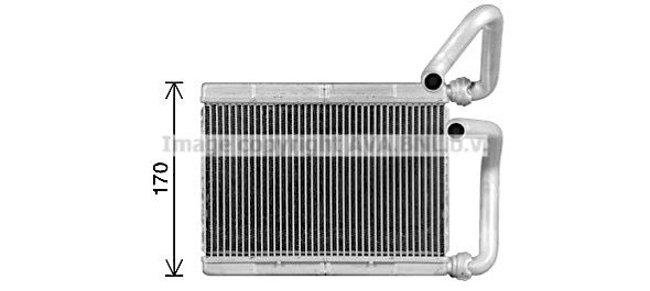 Радиатор печки, теплообменник AVA QUALITY COOLING HGT64J B 1440655472 TO6780 изображение 0