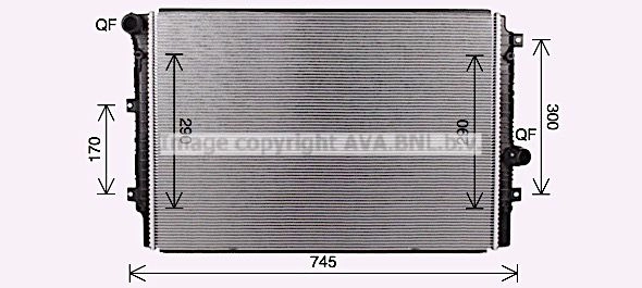 Радиатор охлаждения двигателя AVA QUALITY COOLING 4045385234202 1424970337 VN2414 MJO 17 изображение 0