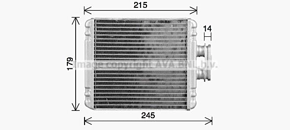 Радиатор печки, теплообменник AVA QUALITY COOLING 1440655515 0Z2A PC4 VN6434 изображение 0