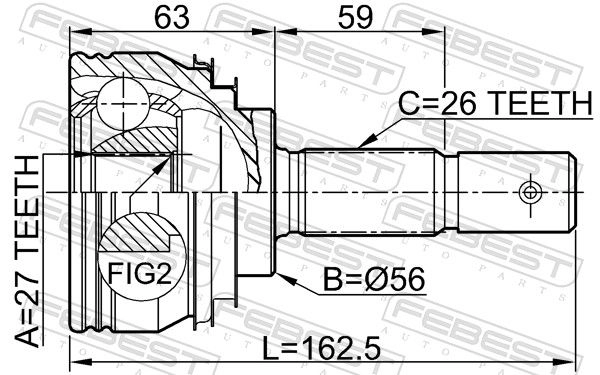 Шрус внешний AYWIPARTS QSAK TF 4380460 AW1510338 изображение 1